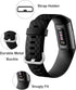 Hamile Bands Compatible with Fitbit Charge 4 / Fitbit Charge 3 / Fitbit Charge 3 SE, Waterproof Replacement Watch Strap Fitness Sport Band Wristband for Women Men, Large, Black