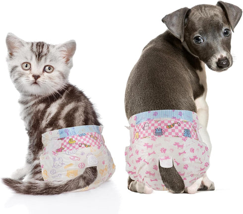 Female-48PCS, Dono Dog Diapers Disposable Female Dog Diaper with Wetness Indicator in Heat, Super Absorbent Doggie