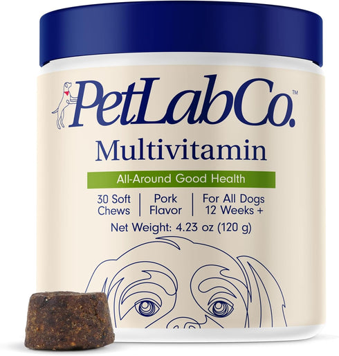 PetLab Co. 22 in 1 Dog Multivitamin - Supports Immune Response, Skin, Coat, Joints & Overall Health, Chewable Pork