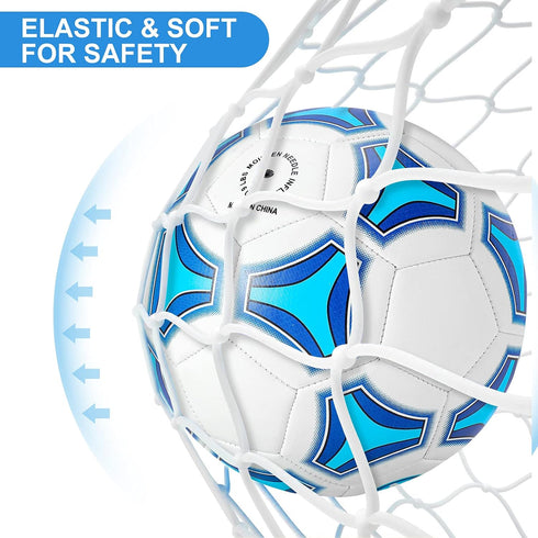 STEEFAN Soccer Ball - Size 3/4/5 for Kids Outdoor Play with Carry Net, Official Size Ball, Needles & Air Pump