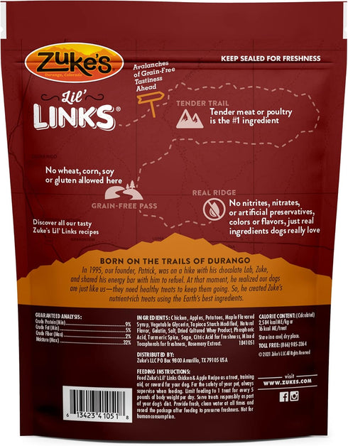 6 oz. 6 oz. Zukes Lil Links Dog Treats for Dogs of All Sizes, Snacking Sausage Treats for Dogs, Pet Treats made