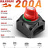 1-2-Both-Off 12V-48V 200A, w/M8 RED WOLF Battery Switch DC Heavy Duty Marine Battery Power Cut Master Switch Disconnect