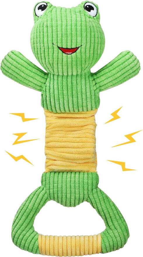 Dog Squeak Toys, Durable Plush Toy with Crinkle Paper, Interactive Chew Toys for Small, Medium, and Large Dogs