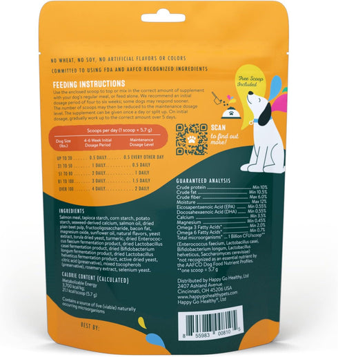 Daily Wellness Supplements for Dogs | Probiotic & Prebiotic Benefits with Fish Oil & Seaweed, 120 Count