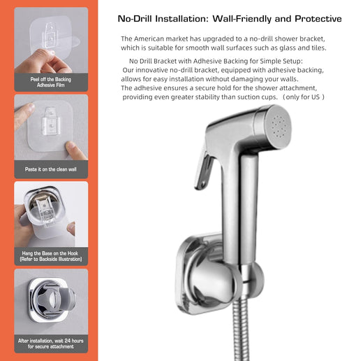 Dog Shower Attachment Set for Bathing, Hand Held Shower Head, Water Hose, and Shower Arm Diverter for Dog Washing