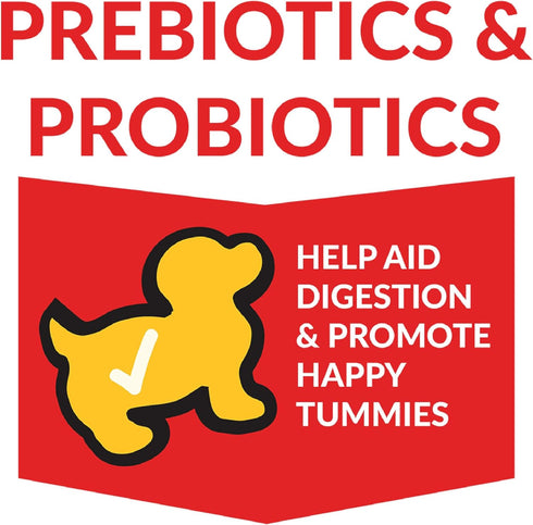 Plus Puffed Dog Treats - 24oz Bacon & Peanut Butter with Prebiotics and Probiotics Made in USA