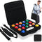 Pumtus Pool Ball Carrying Case, Billiard Balls Storage Bag with Handle &