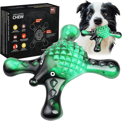 Tough Dog Chew Toys for Aggressive Chewers, Super Durable Nylon Bones for Medium/Large Breeds