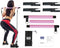 JDW Enterprises Pilates Bar Kit, 2 Standard & 2 Strong Bands for Full-Body Workout, Storage Bag Included