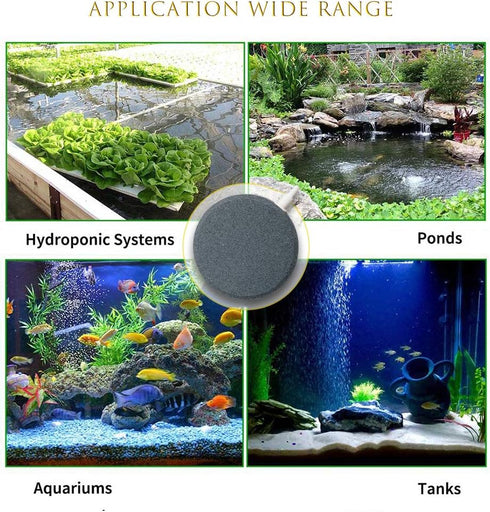 Quickun 4 Inch 6 Inch Updated Crazy Air Disc Stone Cylinder Bubbler for Aquarium Fish Tank