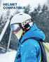 ZIONOR Lagopus B1 Ski Goggles for Men, Women, Adult, Youth - OTG Anti-Fog, UV Protection Snowboard Goggles