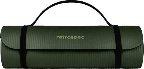 Retrospec Solana Yoga Mat, 1" Thick Non Slip Exercise Mat with Nylon Strap for Home Yoga, Pilates, Fitness