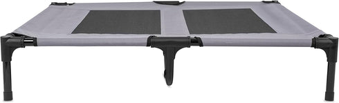Internet's Best Elevated Dog Bed - Medium Grey - 36 x 30 - Cool Breathable Mesh - Indoor or Outdoor Use