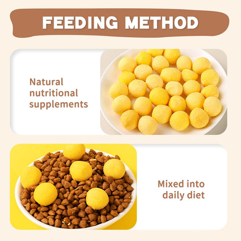 Freeze Dried Cat and Dog Treats: Limited Ingredient Quail Egg Yolk Healthy Snacks for Training (4.6 Ounce)