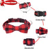 Malier Christmas Plaid Dog Collar with Bow Tie, Light Release Buckle for Small Medium Large Dogs and Cats