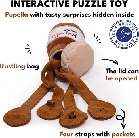 Dog Puzzle Toy, Interactive Enrichment Toy for Boredom, Hide and Seek Snuffle Crinkle Toys