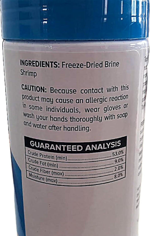 Top Fin 1-0.67 oz (18.9g) Treat Color-Enhancing Freeze-Dried Brine Shrimp All Natural Treat, High Protein. Bottle