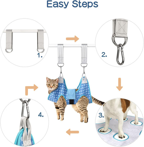 Pet Grooming Hammock for Cats & Dogs, Dog Sling for Nail Clipping/Trimming (X-Small)