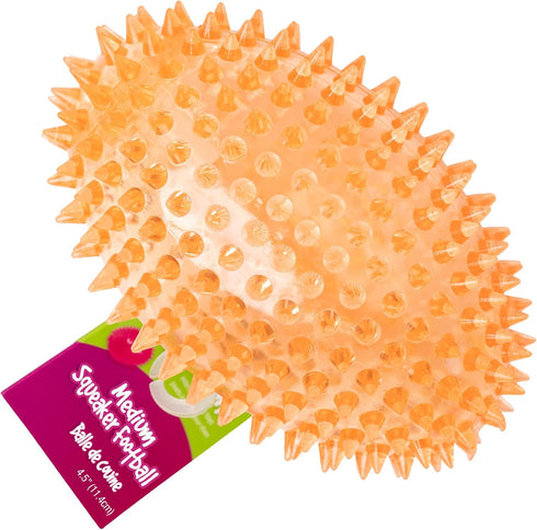 Gnawsome 4.5 Spiky Squeaker Football Dog Toy - Large, Cleans Teeth and
