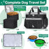 IGOLUMON Large Dog Travel Bag Set, Multi-Pockets Tote Organizer with 2 Food Containers and Bowls
