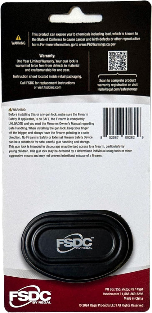 Firearm Safety Devices – FSDC-TL4379RCB Resettable 3-Digit Combination Trigger Gun Lock, Durable Black Metal Alloy