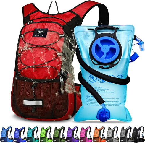 Insulated Hydration Backpack Pack with 3L BPA Free Leak Proof Bladder, Lightweight Daypack for Hiking, Running, Camping
