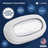 Five Oceans Oblong LED Courtesy Light, 4 Pack Marine Accent Lights for Boat Interior