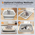Jninexiu 17.7"13.4" (2Pcs Small Litter Box for Kittens, Open Potty Pan Cat Toilet Portable Cats Litter Box Travel