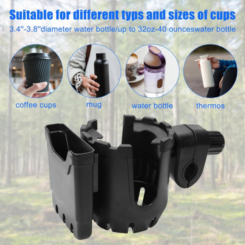 Tree Stand Cup Holder for Hunting, Portable Cup Mount for Treestand Deer Stand, No Drilling Hunting Accessories and Gear