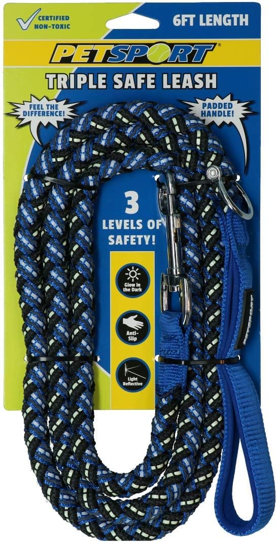 PetSport Triple Safe Leash - Blue - 4 ft