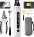 Dog Nail Grinder, 7-Speed Pet Nail Trimmer with LED Light & Sponge