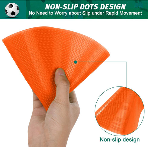 Spot Markers Rubber Floor Dots, 9inch Non Slip Agility Dots for Kids Sports Soccer Basketball Training, Preschool