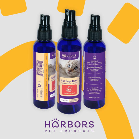 Harbors Cat Scratch and Chewing Deterrent Spray, 4 oz, Formulated with Essential Oils