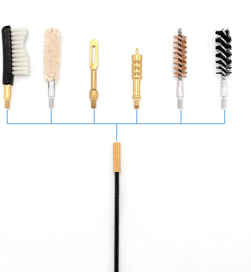 Raiseek .357 Caliber Handgun Cleaning Kit | 9mm Pistol Cleaning Kit with Bore Brush and Jag