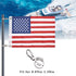 Universal Boat Flag Marine with 4 Boat Flag Pole Kits, USA Flag with 50 Embroidered Stars