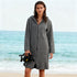 Weecreeture Hooded Towel Poncho with Zipper and Pocket, Surf Poncho for Men and Women, Beach Bath Changing Robe Cover