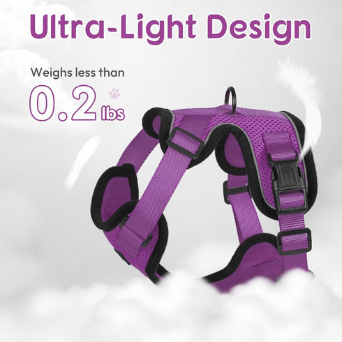 Dooradar Cat Harness and Leash Set, Adjustable Escape Proof Kitten Vest Harness for Walking, Soft Breathable Mesh,