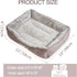 JOYELF Washable Dog Bed, Cute Fluffy Cat Bed for Small Dog, Puppy, Kitten - Small Rectangle Sofa