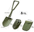REDCAMP 22.8'' Military Folding Camping Shovel, High Carbon Steel Entrenching Tool Tri-fold Handle Shovel with Cover