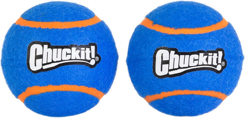 Chuckit! Squeaker Tennis Ball Dog Toy, Large (3 Inch Diameter) Pack of