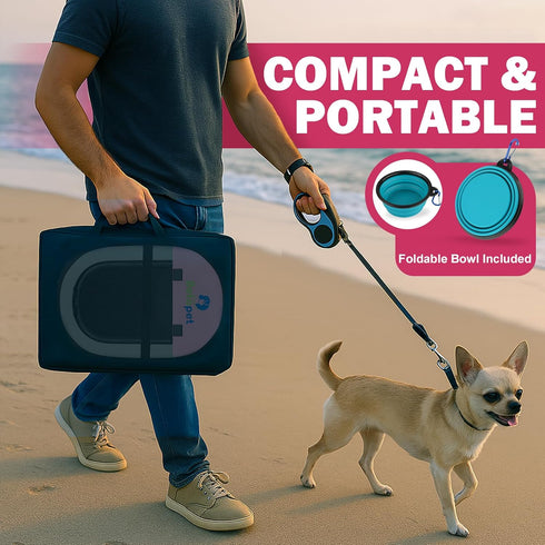 1) Playpen for Small Dogs Cats Crate: Puppy Play Pen Indoor Outdoor Foldable Potable Exercise Cage Pop up Kennel