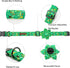 Lionheart glory St. Patrick's Day Dog Collar with Flower Dog Collar for X-Large Dogs, Green Collars Lucky Clover Shamrock Dog Collar Flower Pet Collar Bows Heavy Duty