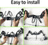 Pmsanzay Bow Wall Storage Display Rack, Hanger Hooks Wall Mount with Rubber Protection, Holds Up to 20 Lbs