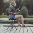 18 inch 440 lb Goplus Folding Stool, Foldable Camping Stool for Adults with Capacity, Portable Plastic Fold up Stool
