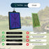 TeeTime Golf Practice Mat - Patent Pending Dual-Tone Sequin Design for Indoor/Outdoor Golf Training with Carry Clip