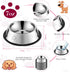 8 Pack Stainless Steel Dog Bowl Metal Dog Bowls with Rubber Base Non-Slip Pet Bowls Cat Feeding Bowls Pet Food and Water Bowls for Indoor Small Medium Large Dogs Cats Pets (7 oz)