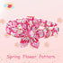 Elegant little tail Dog Collar with Flower, Adjustable Pink Floral Dog Collar Gift for Large Female Dogs