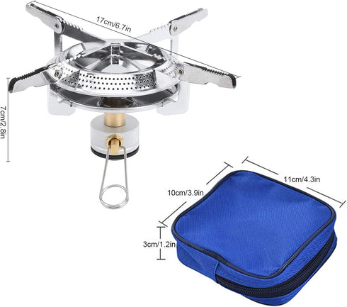 Portable Mini Camping Stove, Folding Outdoor Gas Stove for Hiking Cooking Picnic Cookware