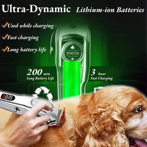 Trimmers yucca Dog Grooming Clippers for Thick Heavy Coats, Cordless Dog Clippers Professional with Metal Blade