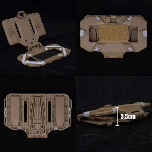 Tactical Plate Carrier Vest Attachments, Universal Phone Chest Mount for Screen Size 4.7"-6.7" Molle Navigation Holder